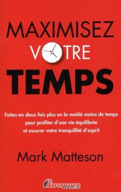 Cover Maximisez votre temps (eBook, PDF)