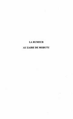La rumeur au Zaire de Mobutu (eBook, PDF)