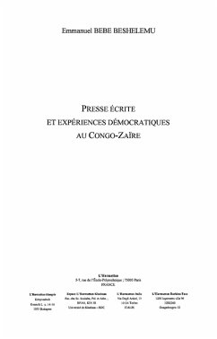Presse ecrite et experiences democratiques au congo-zaire (eBook, ePUB)