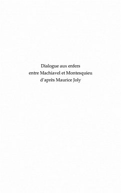 Machiavel-montesquieu dialogueaux enfer (eBook, ePUB)