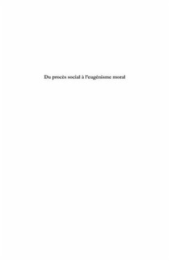 Cover Du procEs social A l'eugenisme moral - une derive ethique (eBook, PDF)