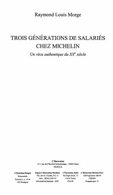 Trois generations de salaries chez michelin (eBook, ePUB)