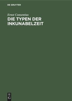 Cover Die Typen der Inkunabelzeit