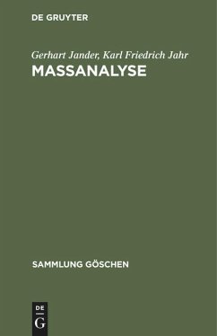 Maßanalyse - Jander, Gerhart;Jahr, Karl Friedrich