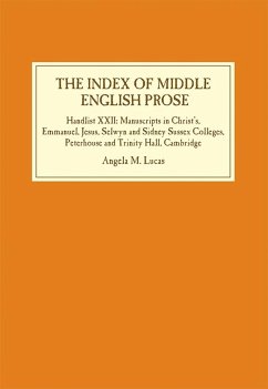 The Index of Middle English Prose - Lucas, Angela M