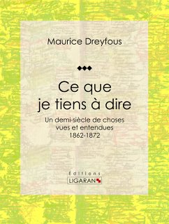 Ce que je tiens à dire (eBook, ePUB) - Dreyfous, Maurice; Ligaran