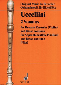 Cover 2 Sonatas for descant recorder (violin) and bc