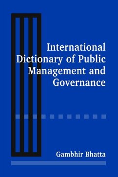 Cover International Dictionary of Public Management and Governance (eBook, ePUB)