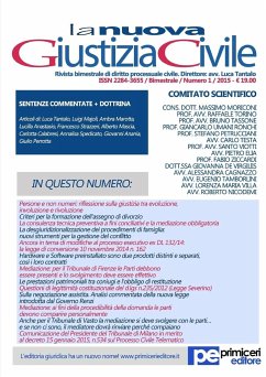 La Nuova Giustizia Civile (Num 1/ Anno 2015) - Tantalo, Luca