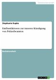 Einflussfaktoren zur inneren Kündigung von Polizeibeamten