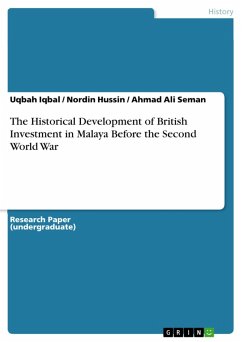 The Historical Development of British Investment in Malaya Before the Second World War (eBook, ePUB)