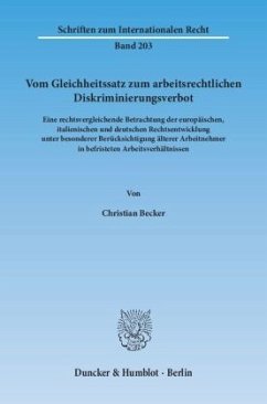 Vom Gleichheitssatz zum arbeitsrechtlichen Diskriminierungsverbot - Becker, Christian