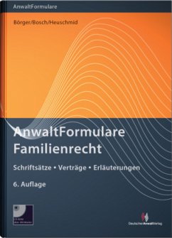 Cover AnwaltFormulare Familienrecht, m. CD-ROM