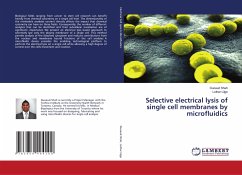 Selective electrical lysis of single cell membranes by microfluidics