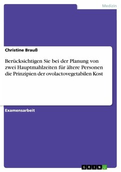 Berücksichtigen Sie bei der Planung von zwei Hauptmahlzeiten für ältere Personen die Prinzipien der ovolactovegetabilen Kost (eBook, ePUB)