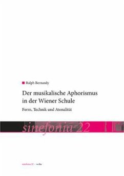 Cover Der musikalische Aphorismus in der Wiener Schule