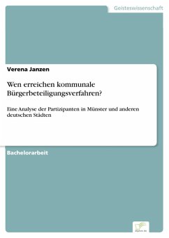 Wen erreichen kommunale Bürgerbeteiligungsverfahren? (eBook, PDF) - Janzen, Verena