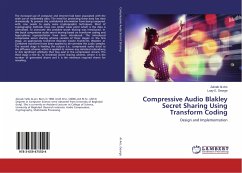 Compressive Audio Blakley Secret Sharing Using Transform Coding