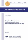 Die gütliche Beilegung von Rechtsstreitigkeiten vor den gesellschaftlichen Gerichten der DDR