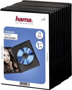 1x10 Hama DVD-Leerhülle mit Folie schwarz 51276