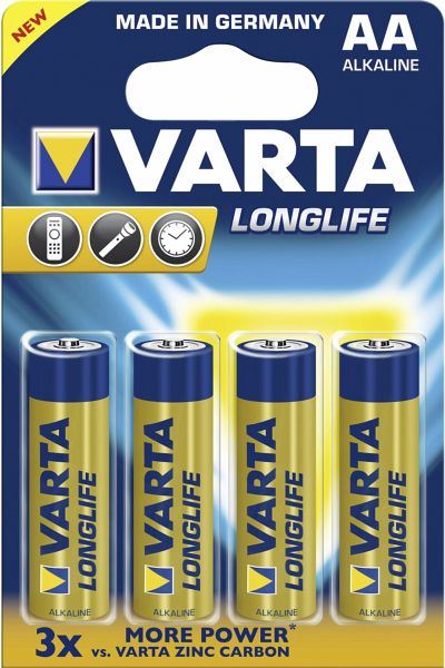 100x4 Varta Longlife Extra Mignon AA LR 6 VPE Masterkarton