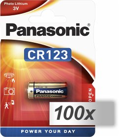 100x1 Panasonic Photo CR-123 A Lithium VPE Masterkarton