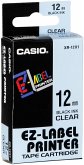Casio XR-12 X 12 mm schwarz auf transparent