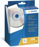 Herma CD/DVD Hüllen weiß 124x124 100 Stück selbstklebend 1140
