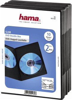 1x10 Hama DVD-Doppel-Leerhülle Slim 75% Platzsparnis 51184