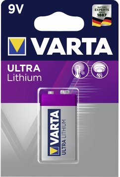 10x1 Varta Ultra Lithium 9V-Block 6 LR 61 VPE Innenkarton