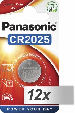 12x1 Panasonic CR 2025 Lithium Power VPE Innenkarton