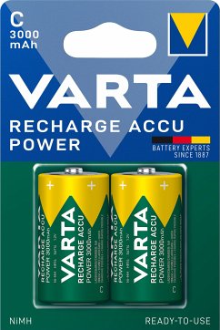 1x2 Varta Rechargeable Accu C Ready2Use NiMH Baby 3000 mAh