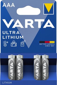 1x4 Varta Ultra Lithium Micro AAA LR 03