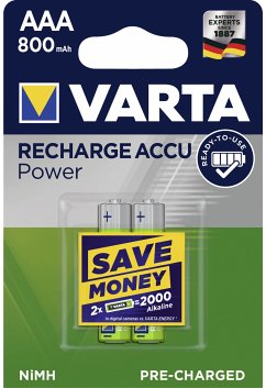 50x2 Varta Rechargeable Accu NiMh 800 mAh Micro VPE Masterk.