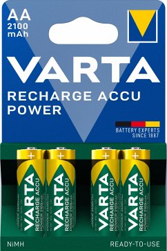 1x4 Varta Rechargeable Accu AA Ready2Use NiMH 2100 mAh Mignon