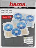 1x10 Hama CD-ROM-Index-Hüllen transparent-weiss 49835
