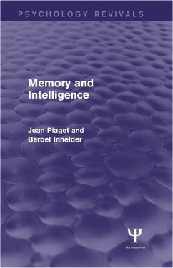 Cover Memory and Intelligence (Psychology Revivals) (eBook, PDF)