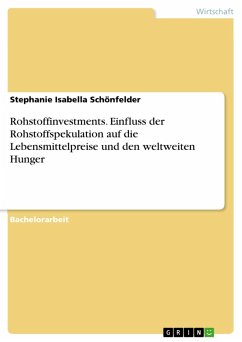 Cover Rohstoffinvestments. Einfluss der Rohstoffspekulation auf die Lebensmittelpreise und den weltweiten Hunger (eBook, ePUB)