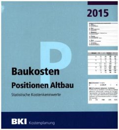 Cover Positionen Altbau / BKI Baukosten 2015