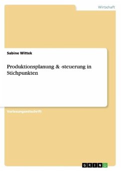 Produktionsplanung & -steuerung in Stichpunkten - Wittek, Sabine