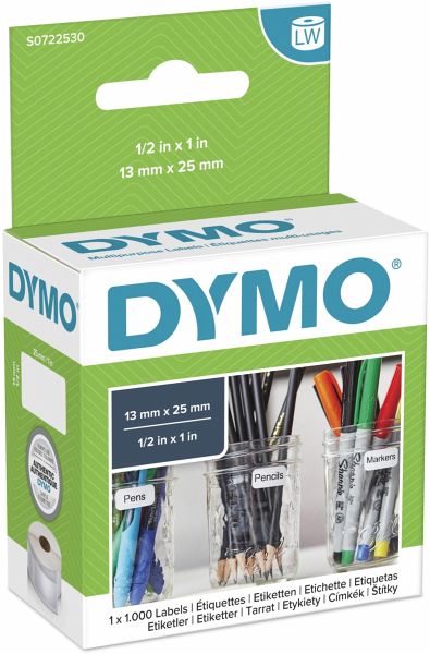 Dymo Vielzweck-Etiketten 25 x 13 mm weiß 1000 St. 11353 Dymo Vielzweck-Etiketten 25 x 13 mm weiß 1000 St. 11353