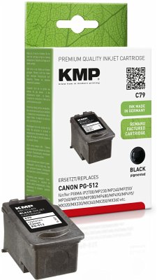 KMP C79 Tintenpatrone schwarz kompatibel mit Canon PG-512