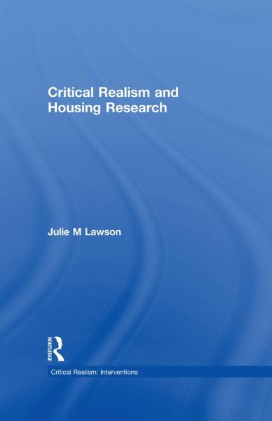 Critical Realism and Housing Research (eBook, ePUB)
