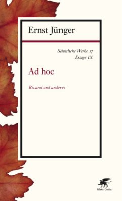 Ad hoc / Sämtliche Werke Abt.2. Essays, 17 - Jünger, Ernst;Jünger, Ernst