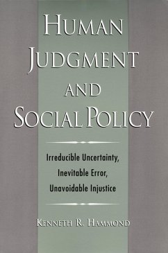 Human Judgment and Social Policy (eBook, ePUB) - Hammond, Kenneth R.