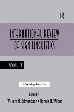 International Review of Sign Linguistics (eBook, PDF)