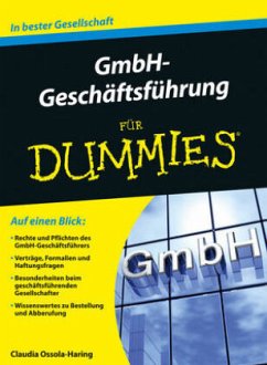 GmbH-Geschäftsführer für Dummies - Ossola-Haring, Claudia