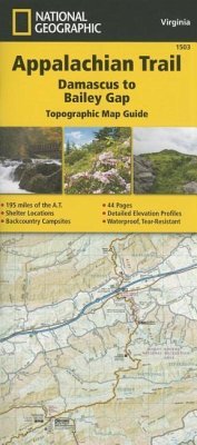 National Geographic Adventure Travel Map Damascus to Bailey Gap - National Geographic Maps