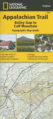 National Geographic Adventure Travel Map Bailey Gap to Calf Mountain - National Geographic Maps