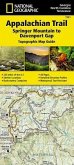 National Geographic Topographic Map Guide Appalachian Trail, Springer Mountains to Davenport Gap